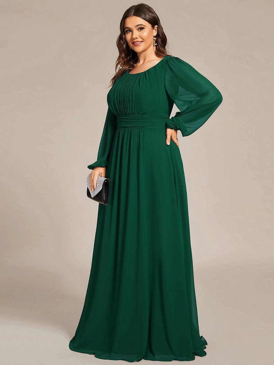 ever CELESTE|Chiffon Long Sleeve Floor Length Mother of The Bride Dress - Image 54