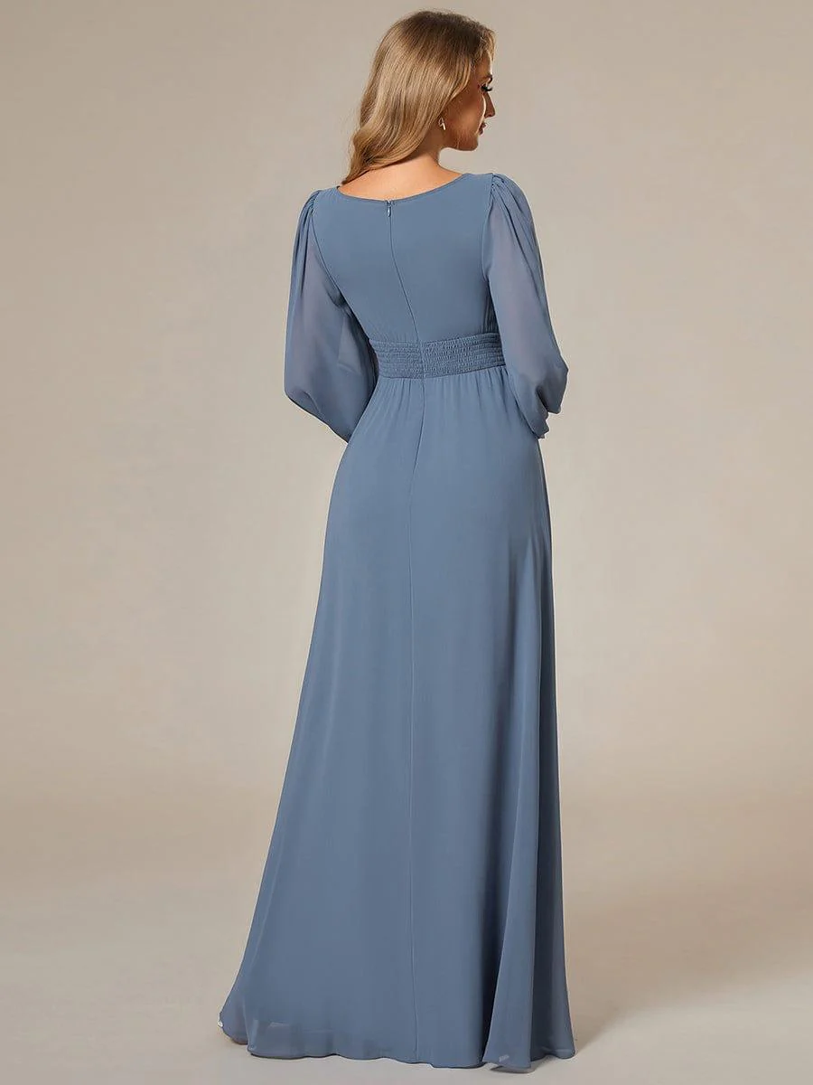 ever CELESTE|Chiffon Long Sleeve Floor Length Mother of The Bride Dress - Image 56