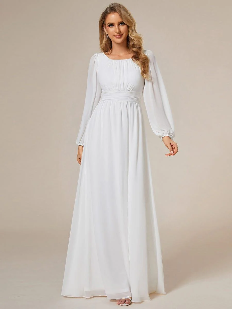 ever CELESTE|Chiffon Long Sleeve Floor Length Mother of The Bride Dress - Image 66