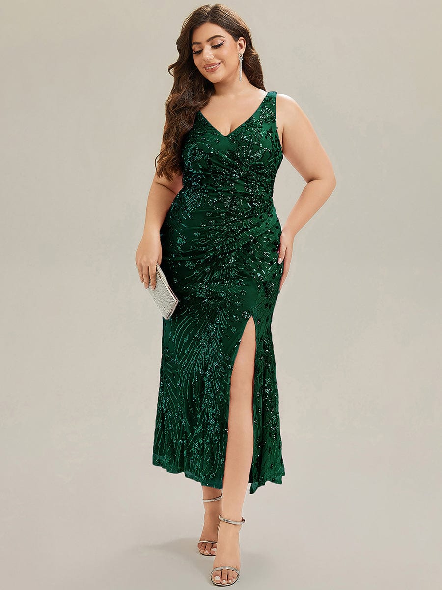 ever JUNIPER|Plus Size Ruched Sequin Bodycon Evening Dress - Image 19