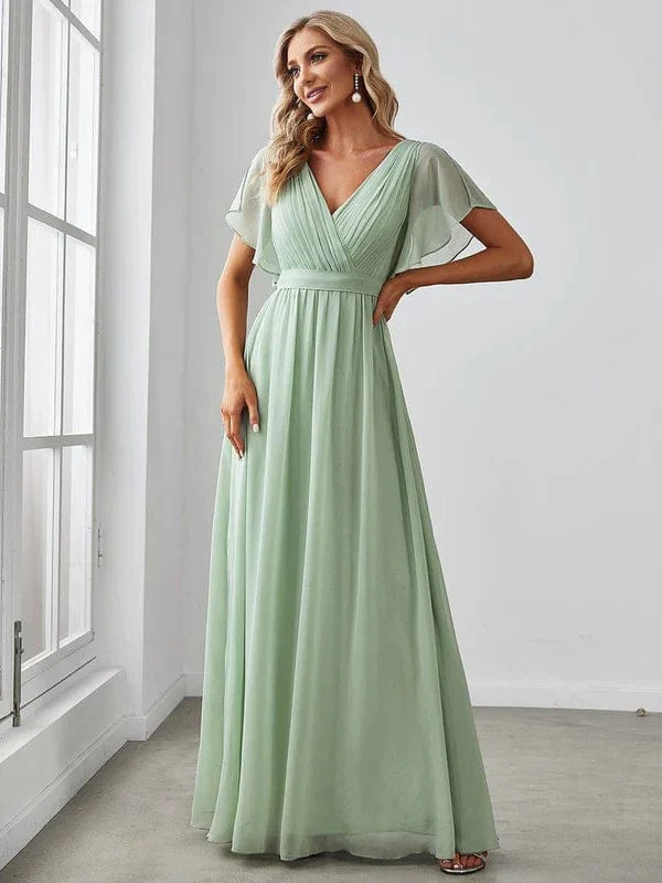 Ever-Pretty Chiffon Swatch Mint Green - Image 2