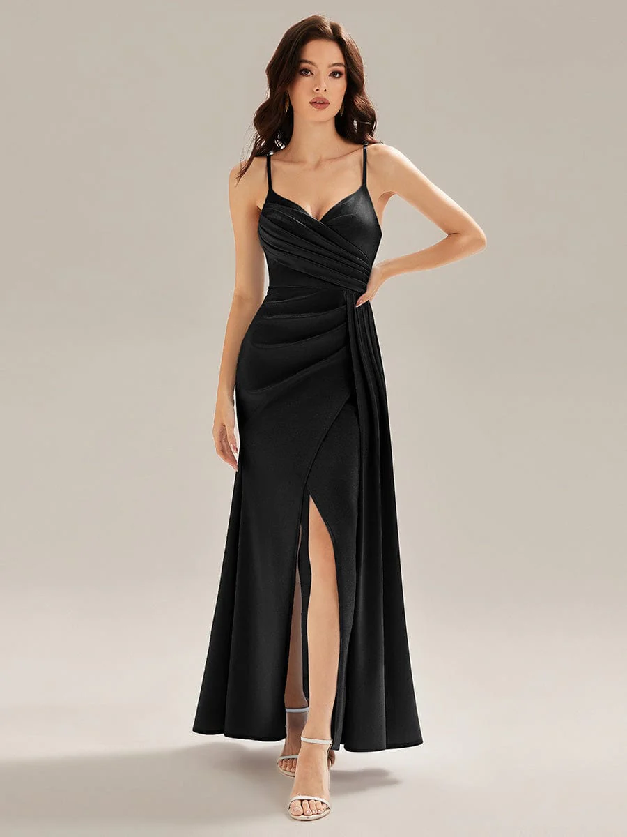 ever HARVEY|Flowing Ribbons Satin Evening Dress - Image 12