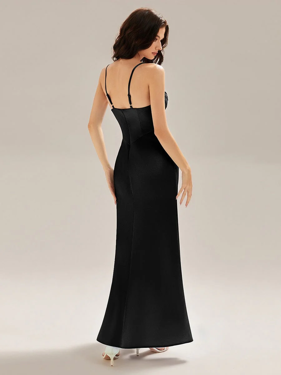 ever HARVEY|Flowing Ribbons Satin Evening Dress - Image 13