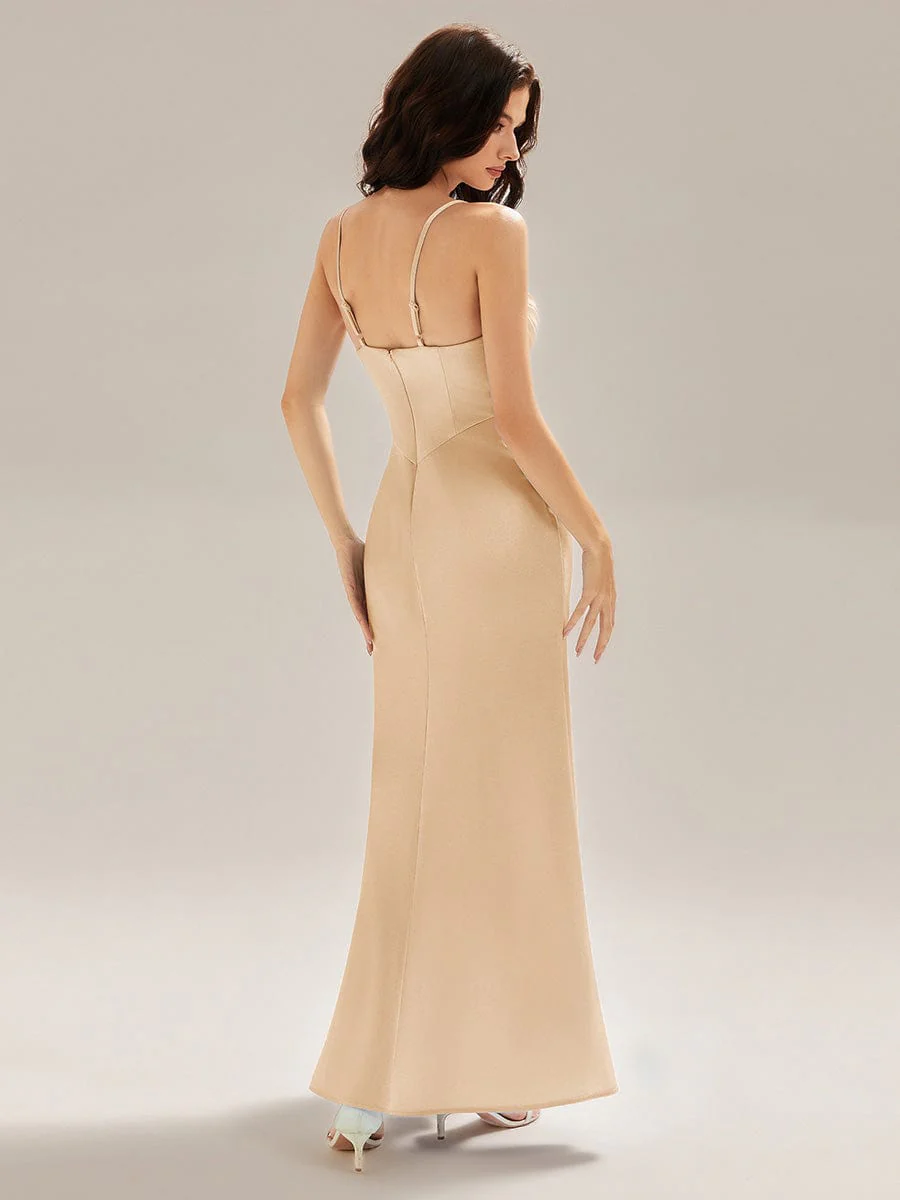 ever HARVEY|Flowing Ribbons Satin Evening Dress - Image 7