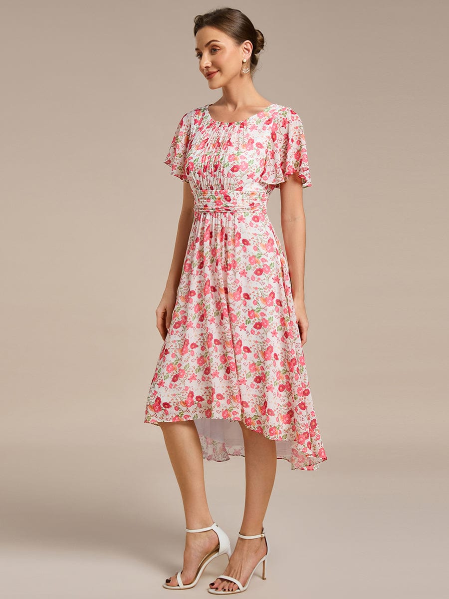 ever EDEN|Chiffon Round Neckline A-Line Midi Wedding Guest Dress - Image 25