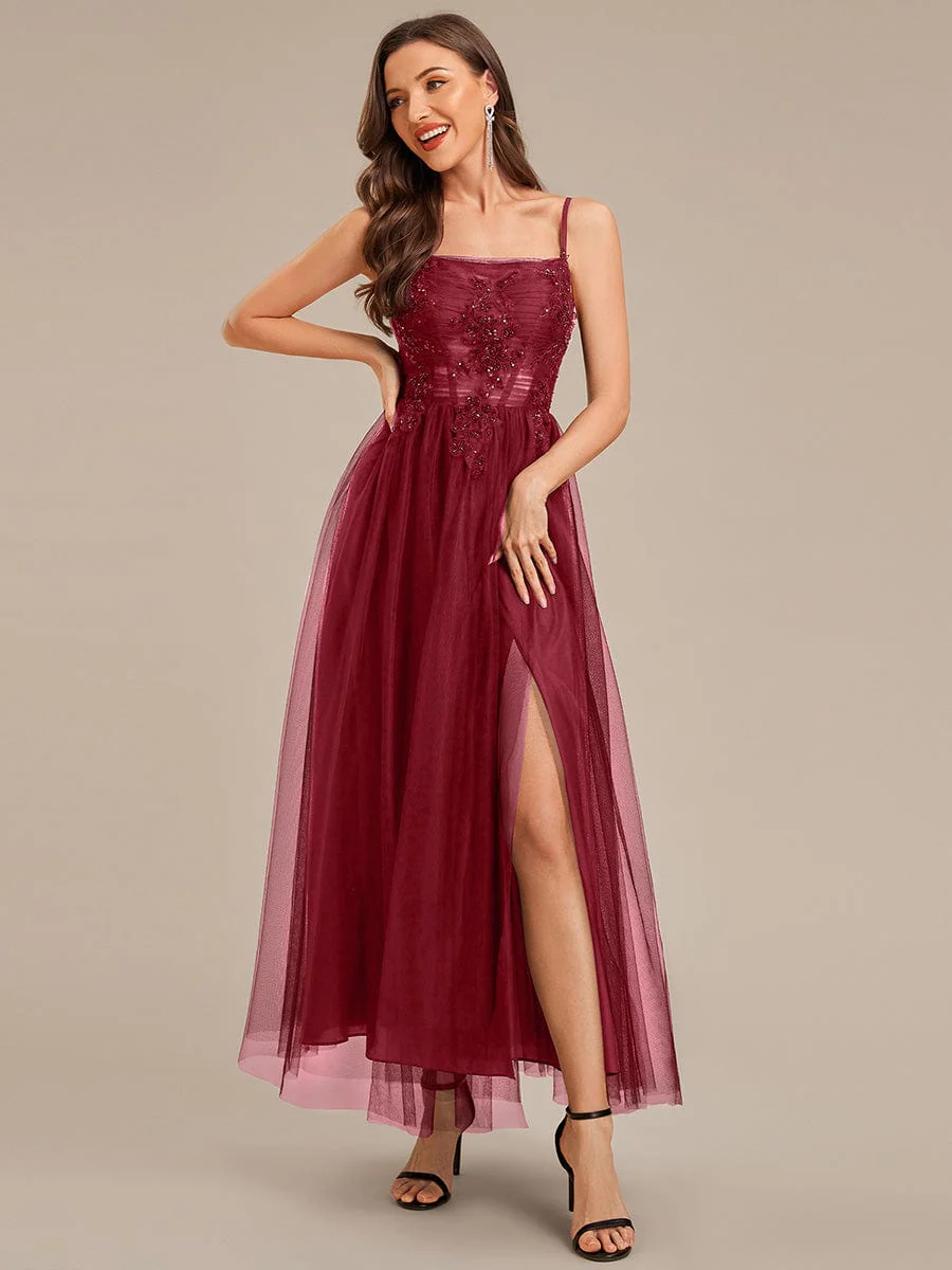 ever MARISOL|Glitter Applique Tulle Evening Dress - Image 12