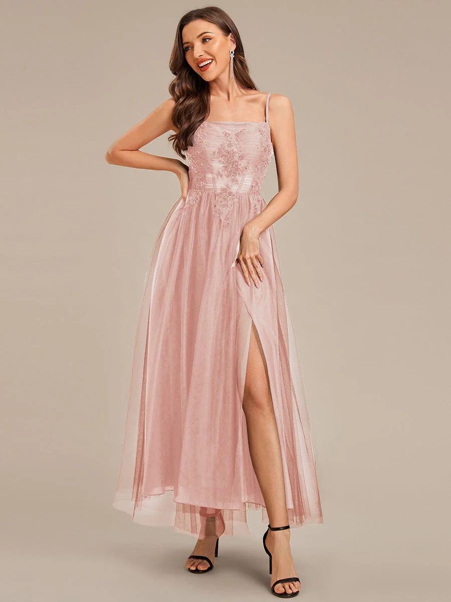 ever MARISOL|Glitter Applique Tulle Evening Dress - Image 25