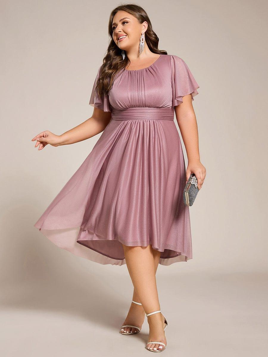ever CLARYN|Glitter Round Neck Midi Evening Dress - Image 36