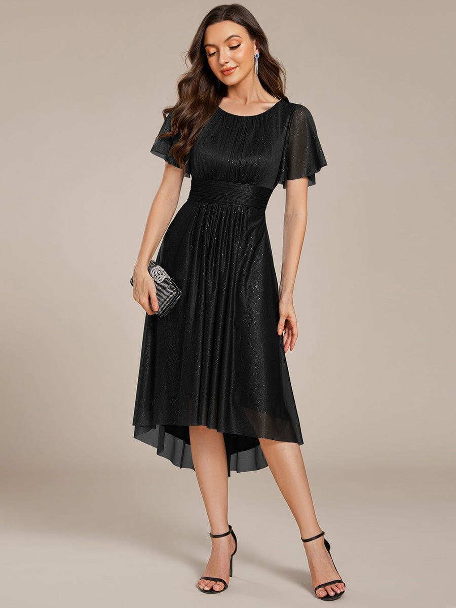 ever CLARYN|Glitter Round Neck Midi Evening Dress - Image 6