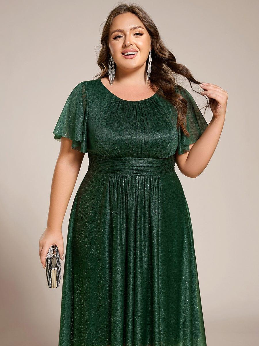 ever CLARYN|Glitter Round Neck Midi Wedding Guest Dress - Image 20