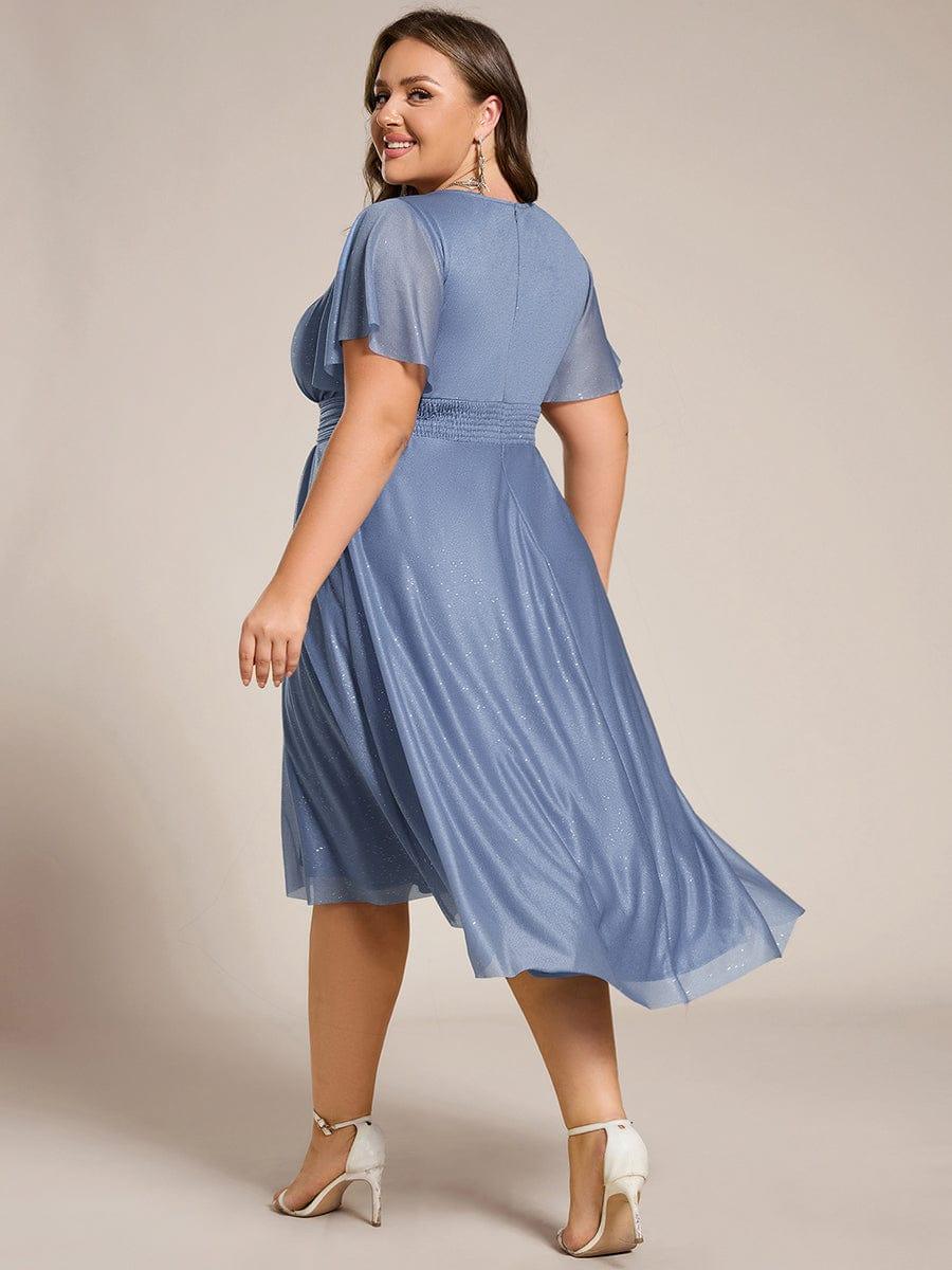 ever CLARYN|Glitter Round Neck Midi Wedding Guest Dress - Image 29