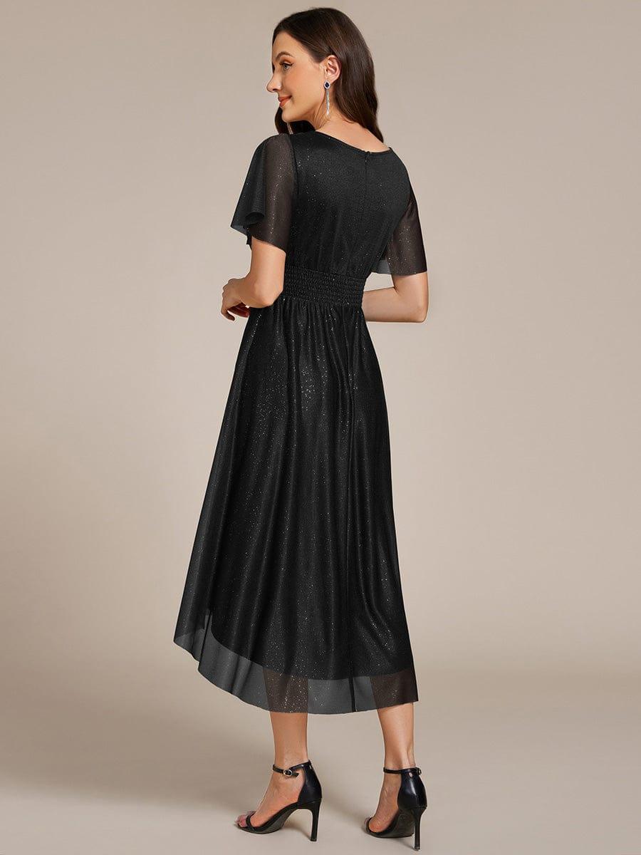 ever CLARYN|Glitter Round Neck Midi Wedding Guest Dress - Image 4