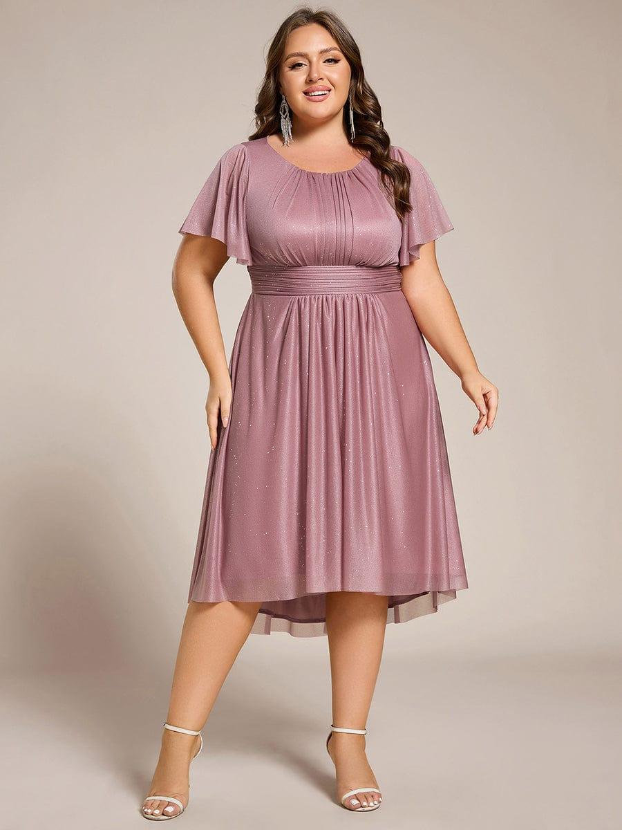ever CLARYN|Glitter Round Neck Midi Wedding Guest Dress - Image 40