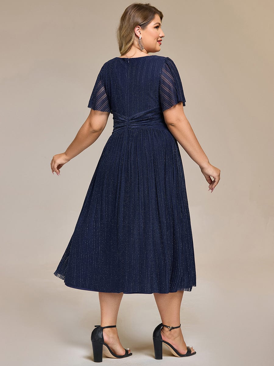ever QUINN|Glittery Midi Evening Dress - Image 15