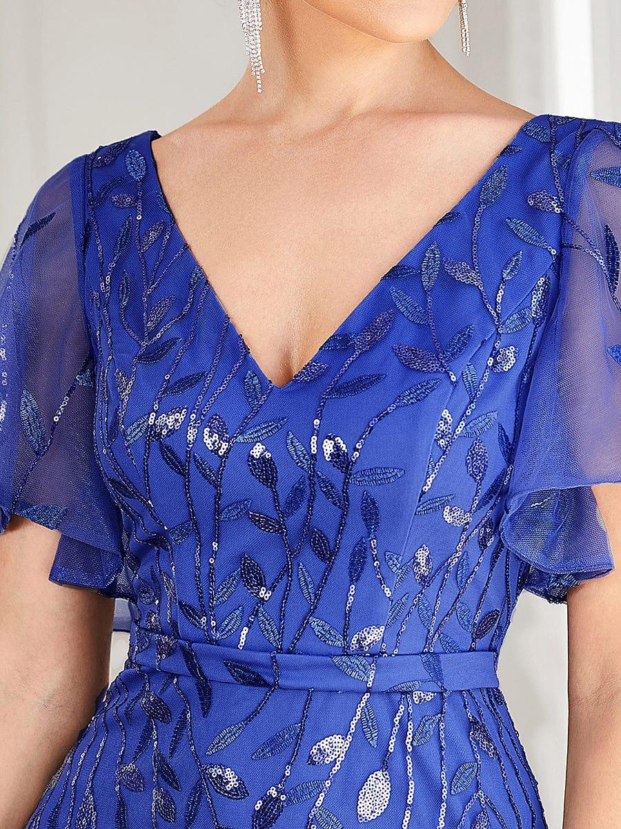 ever DIONE|Gorgeous V Neck Leaf-Sequined Fishtail Party Dress(Final Sale) - Image 122