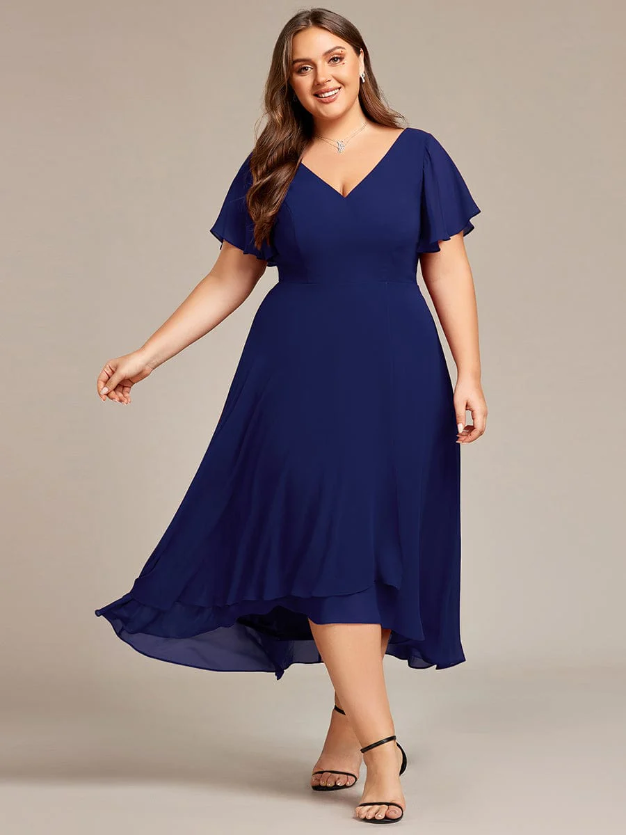 ever AALIA|High Low Chiffon Wedding Guest Dress(Final Sale) - Image 11