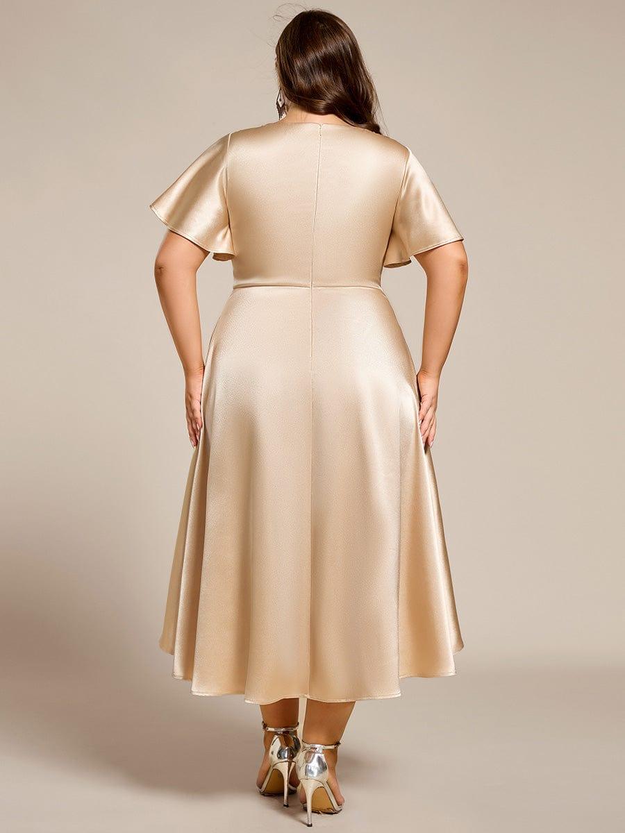 ever SCARLEN|High-Low Satin Wedding Guest Dress with Pockets - Image 22