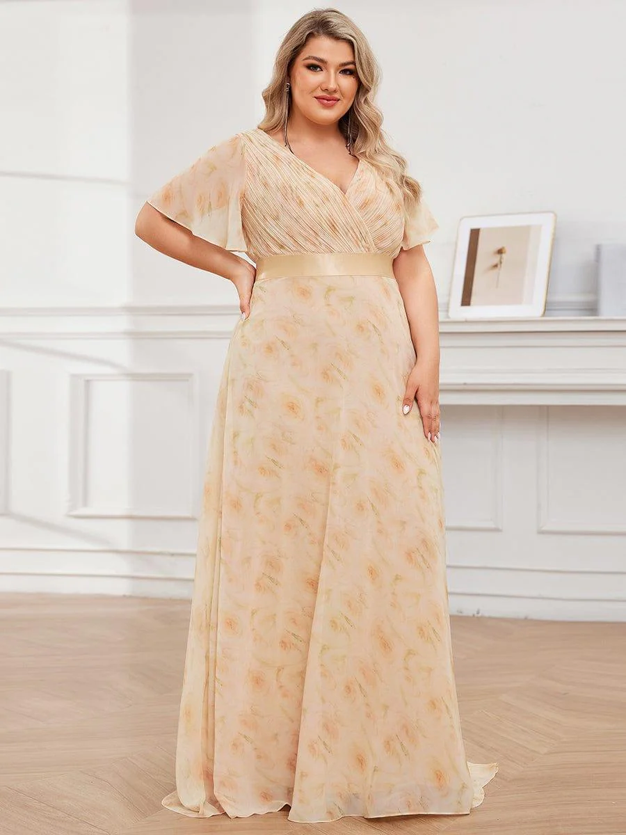 ever MONICA|High Waist Short Sleeves Bridesmaid Dress - Image 105