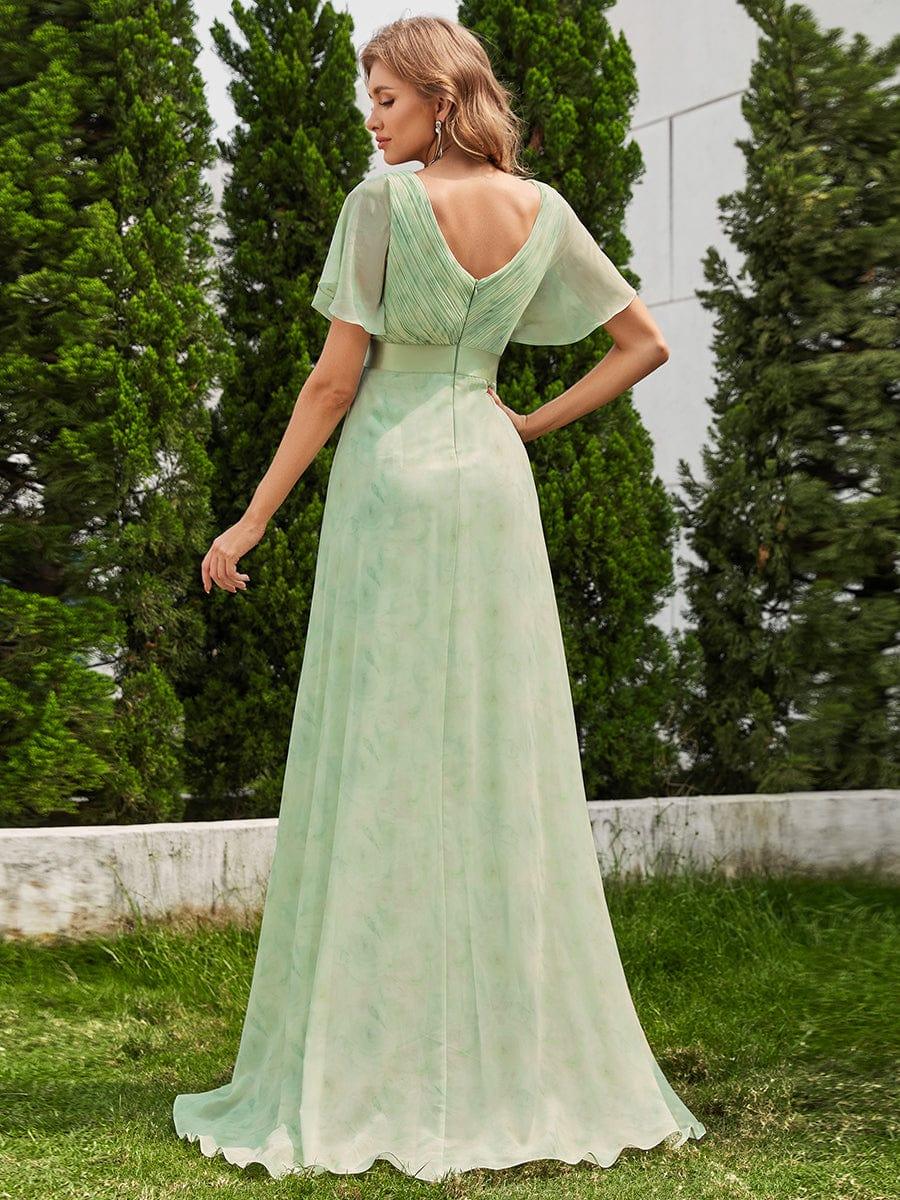 ever MONICA|High Waist Short Sleeves Bridesmaid Dress - Image 125