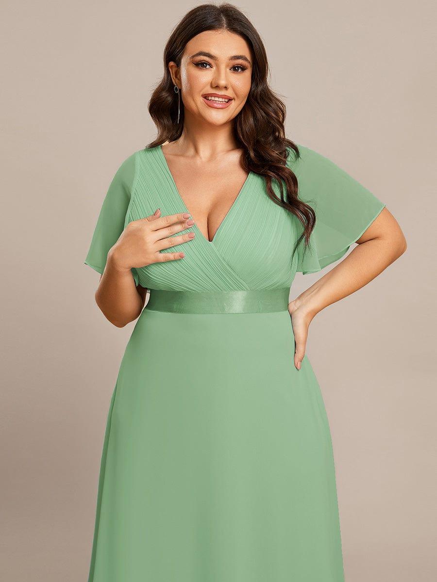 ever MONICA|High Waist Short Sleeves Bridesmaid Dress - Image 139