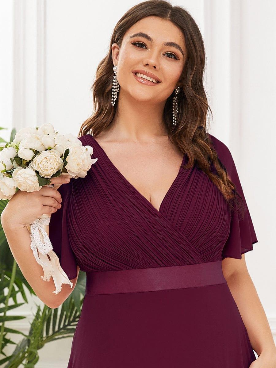 ever MONICA|High Waist Short Sleeves Bridesmaid Dress - Image 54
