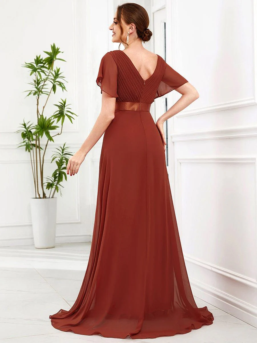 ever MONICA|High Waist Short Sleeves Bridesmaid Dress - Image 56