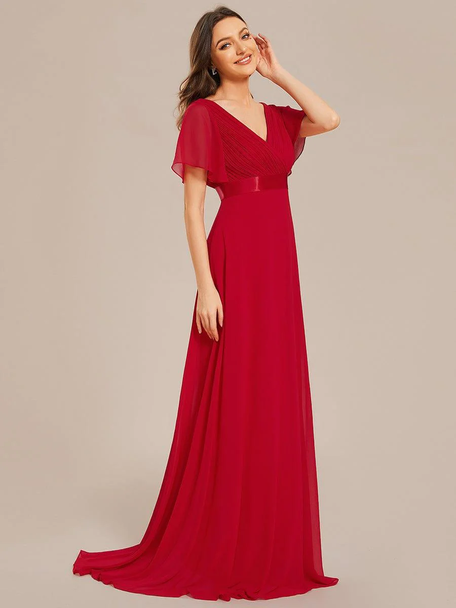 ever MONICA|High Waist Short Sleeves Bridesmaid Dress - Image 66