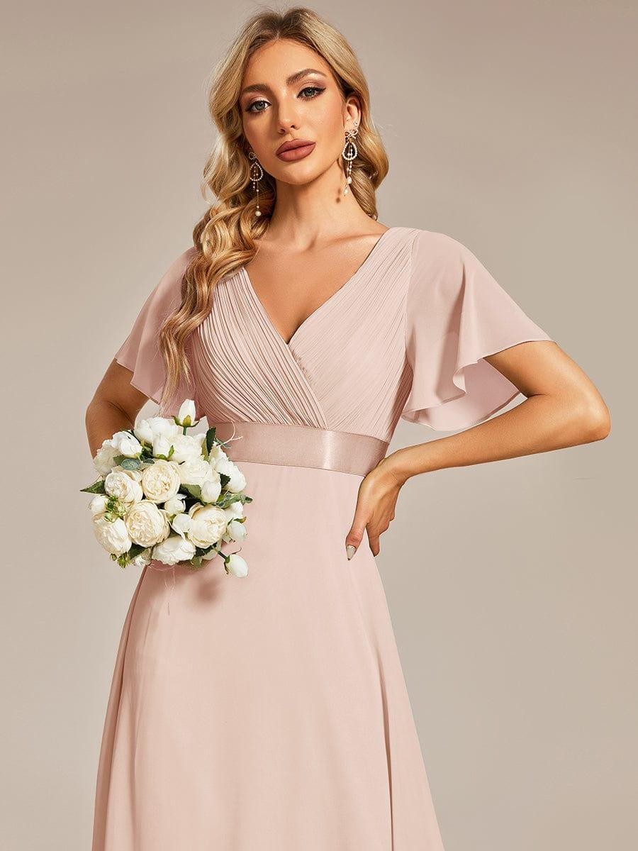 ever MONICA|High Waist Short Sleeves Bridesmaid Dress - Image 93