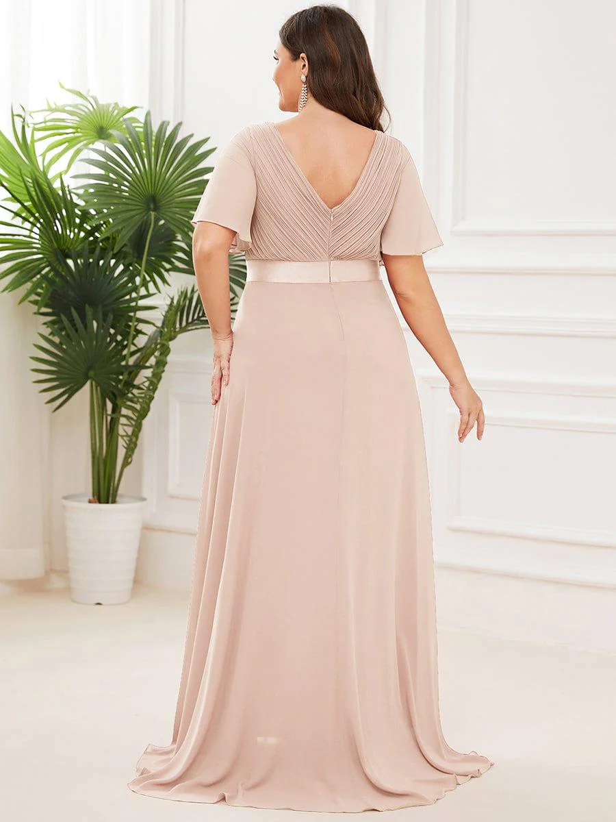 ever MONICA|High Waist Short Sleeves Bridesmaid Dress - Image 97