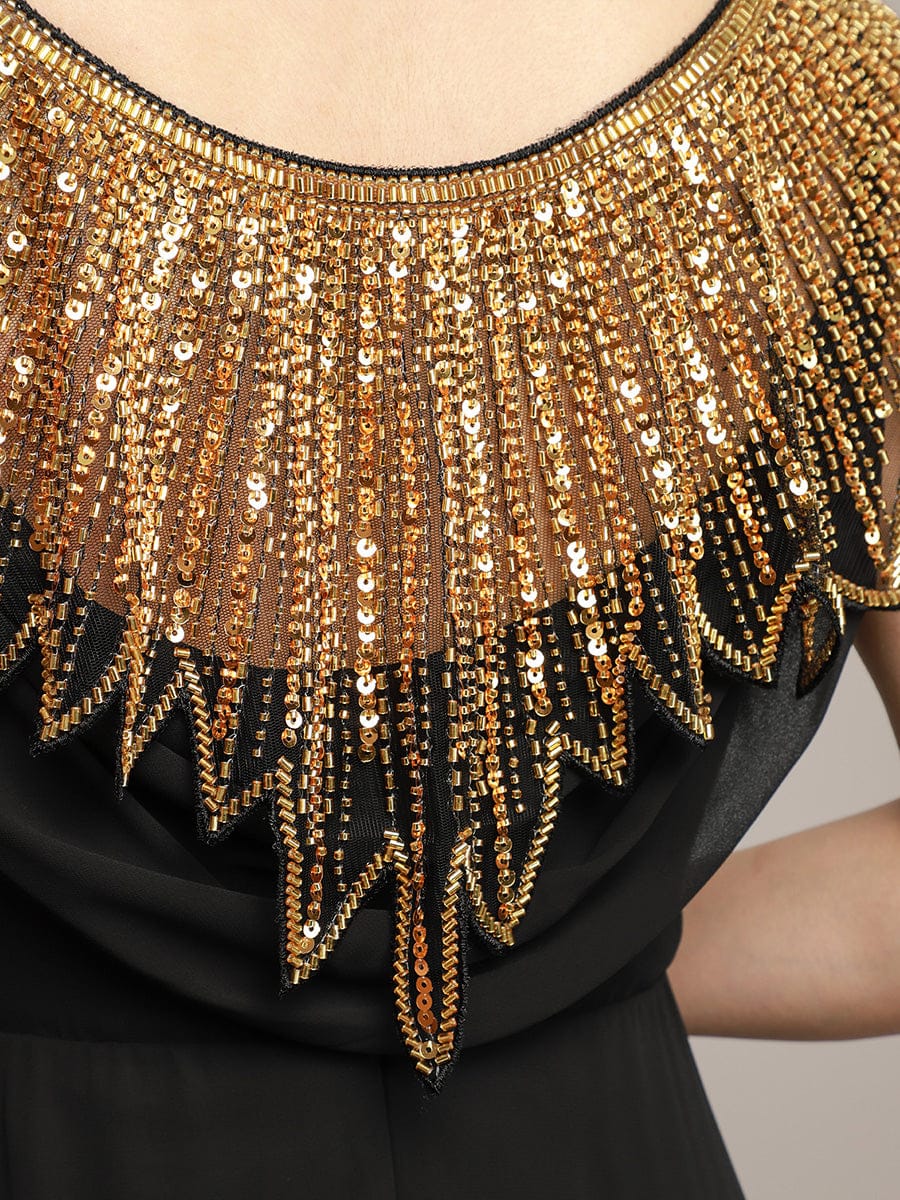 Sparkly Beaded Cape Shawl - Image 4