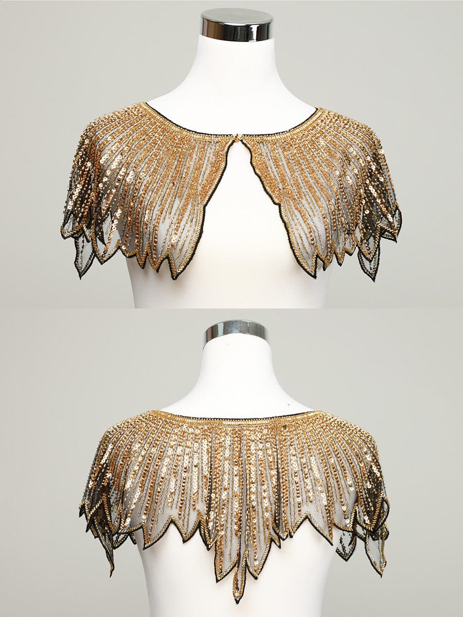 Sparkly Beaded Cape Shawl - Image 9