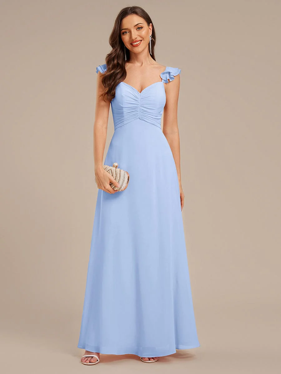 ever SERENA|Lettuce Trim Chiffon Ruffled Bridesmaid Dress - Image 25