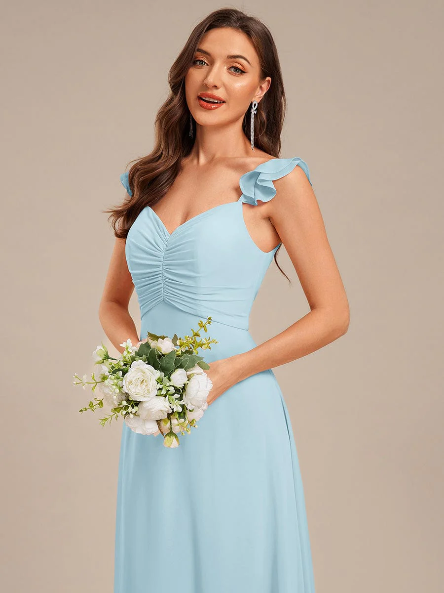 ever SERENA|Lettuce Trim Chiffon Ruffled Bridesmaid Dress - Image 8