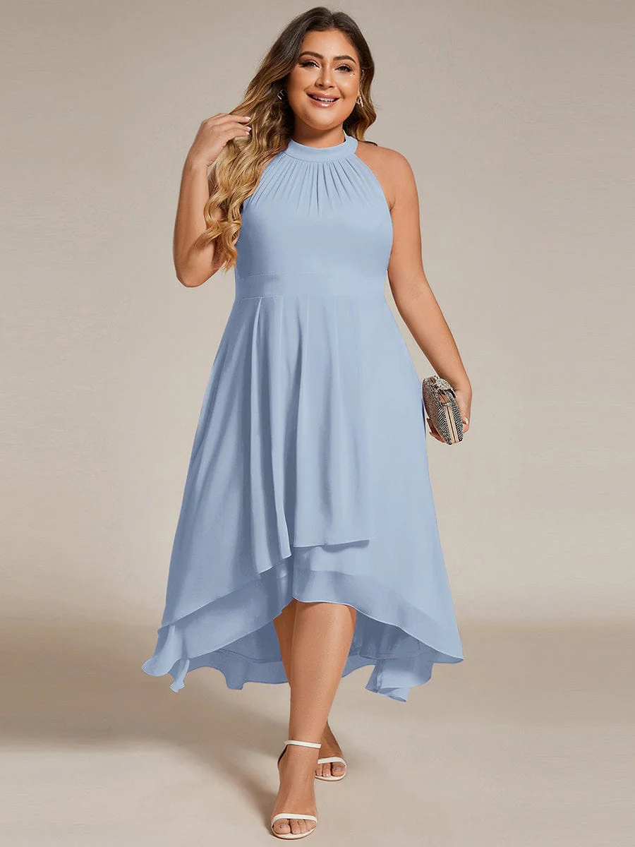 ever POSIE | Midi A-Line Halter Neck Chiffon Dress - Image 133