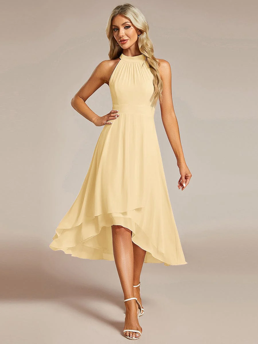 ever POSIE | Midi A-Line Halter Neck Chiffon Dress - Image 145