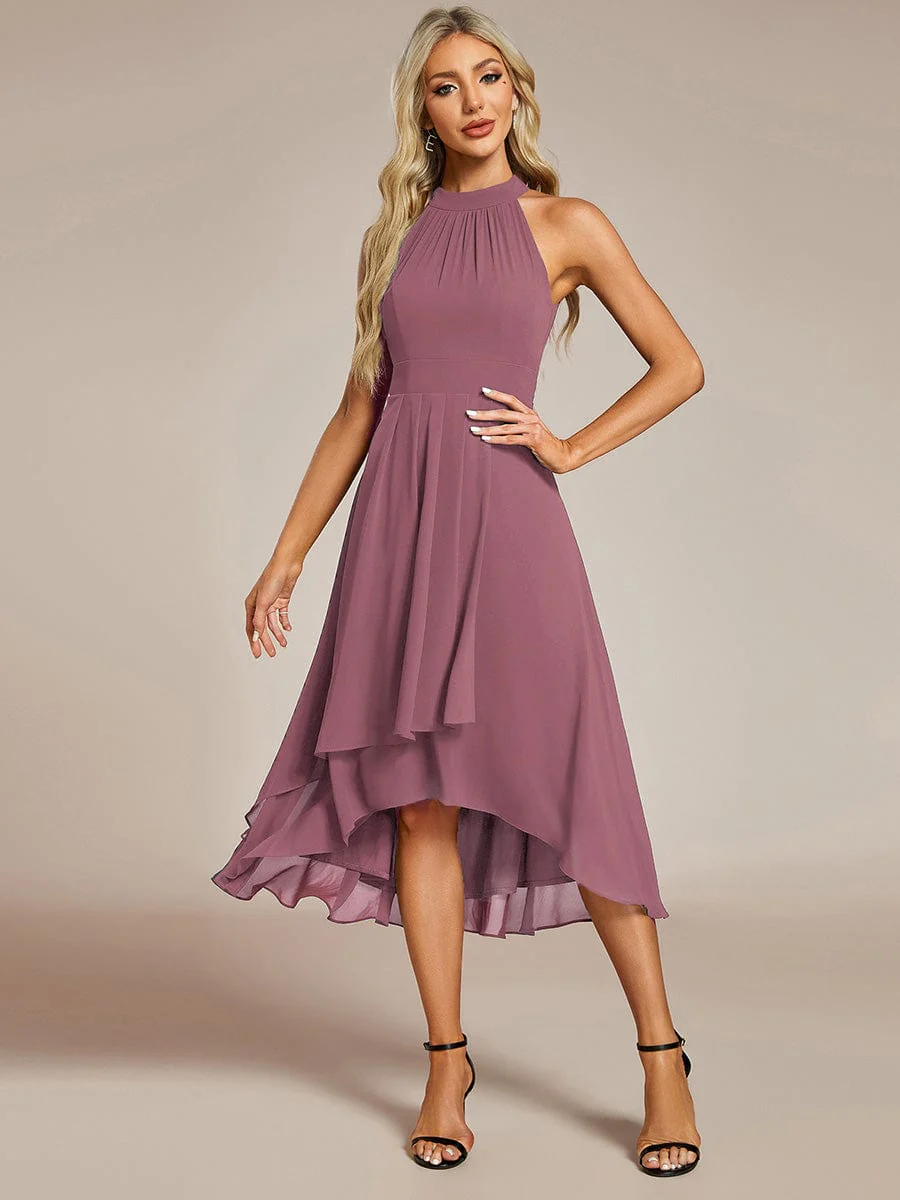 ever POSIE | Midi A-Line Halter Neck Chiffon Dress - Image 79
