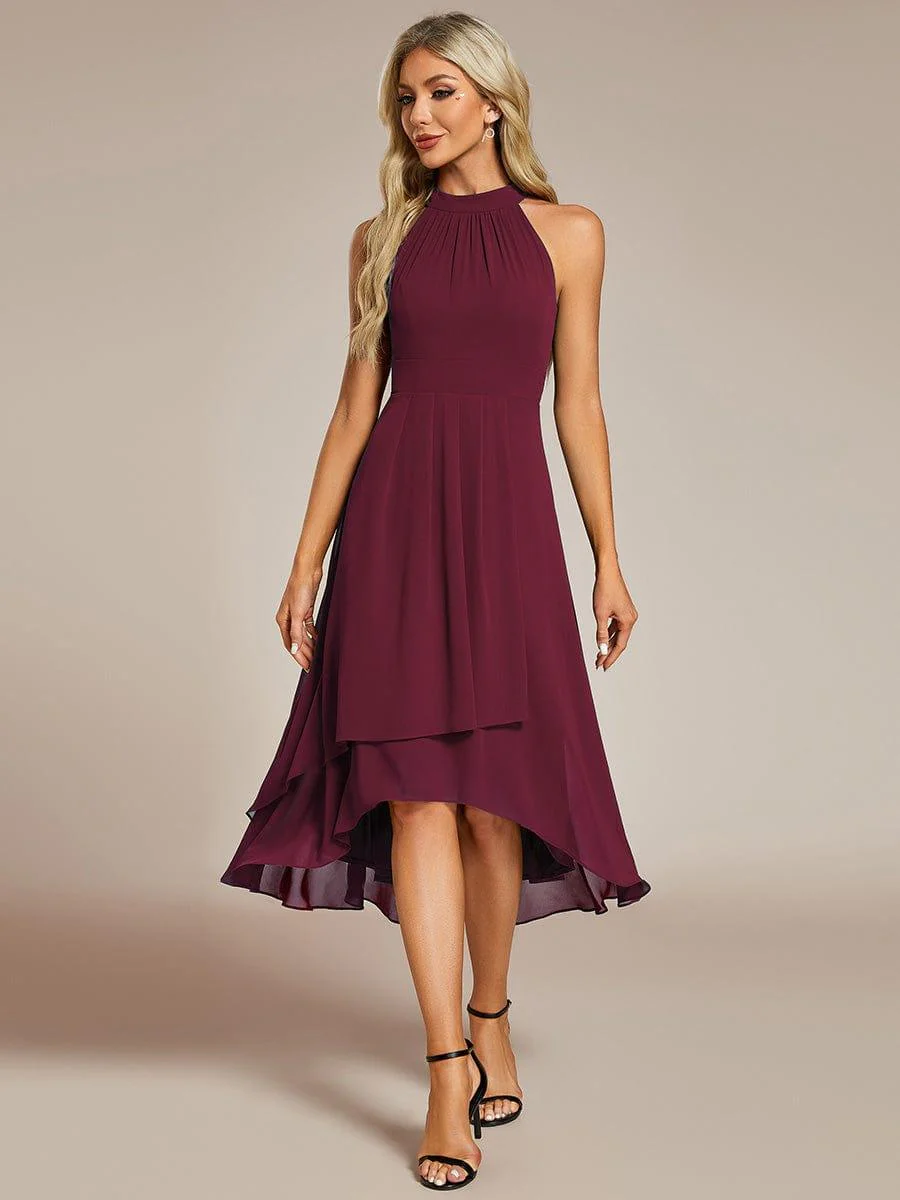 ever POSIE | Midi A-Line Halter Neck Chiffon Dress - Image 8