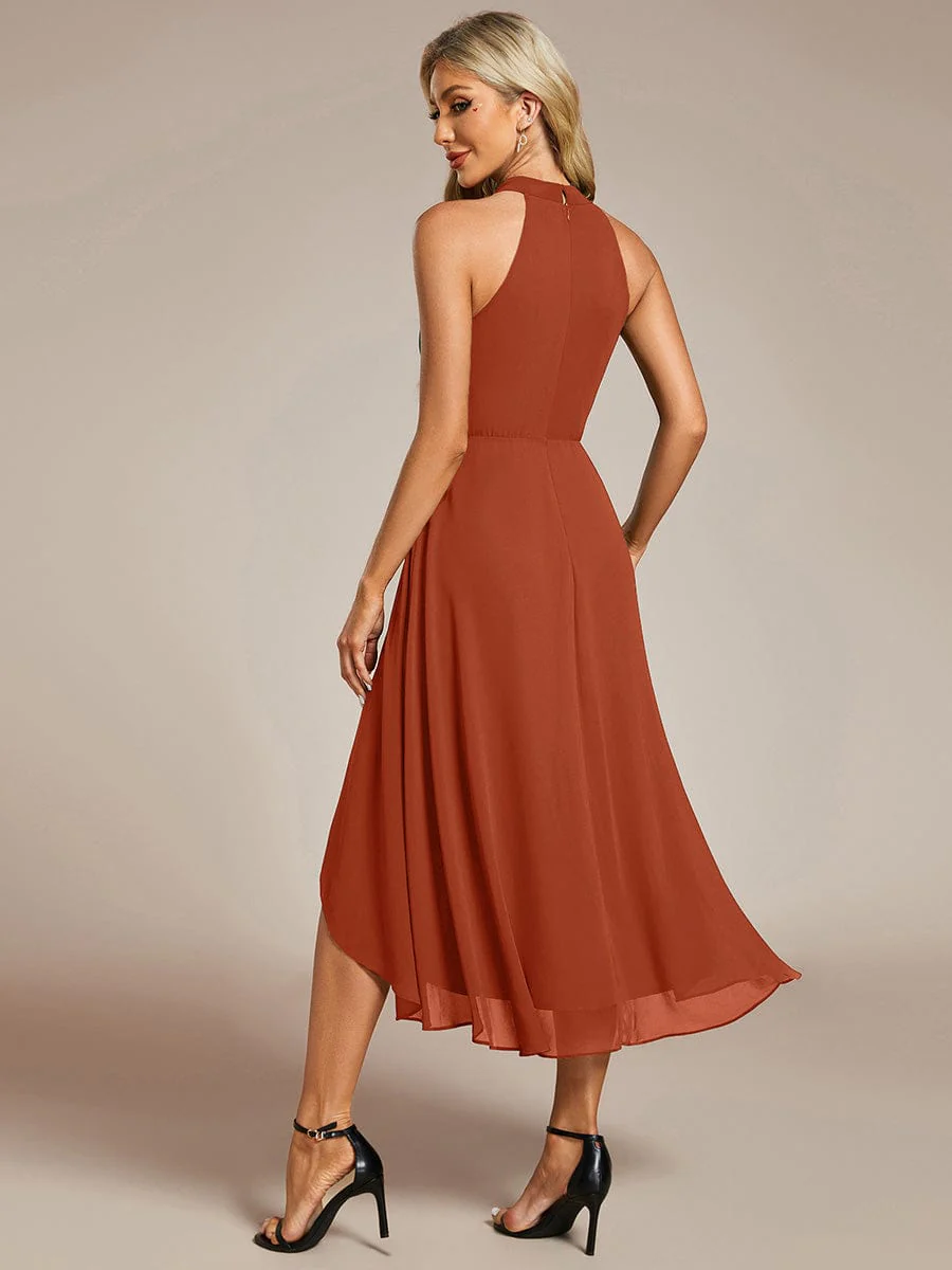 ever POSIE|Midi A Line Sleeveless Halter Neck Wedding Guest Dress in Chiffon - Image 104