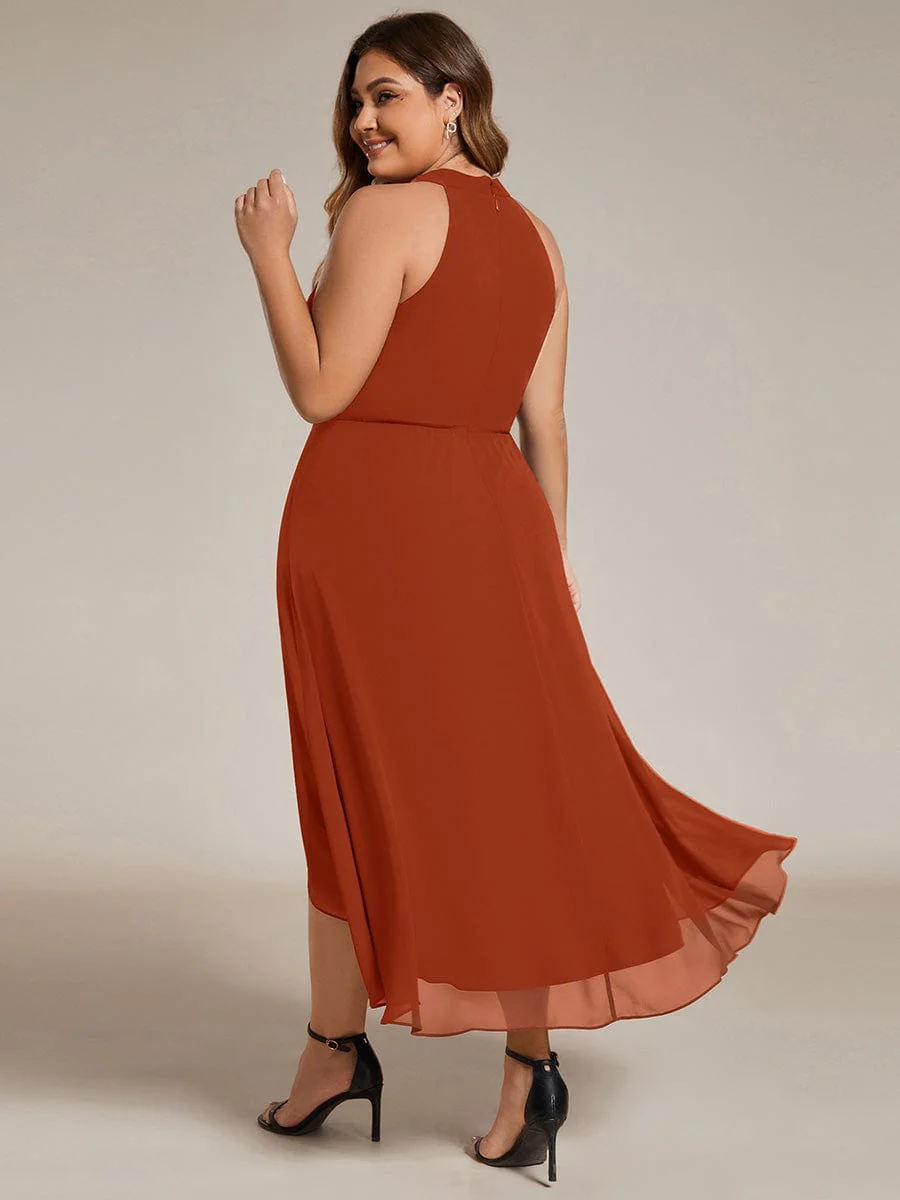 ever POSIE|Midi A Line Sleeveless Halter Neck Wedding Guest Dress in Chiffon - Image 106