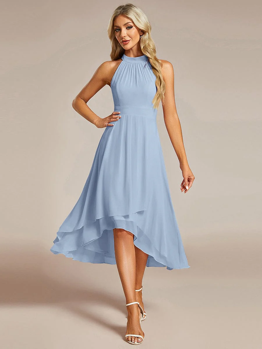ever POSIE|Midi A Line Sleeveless Halter Neck Wedding Guest Dress in Chiffon - Image 117