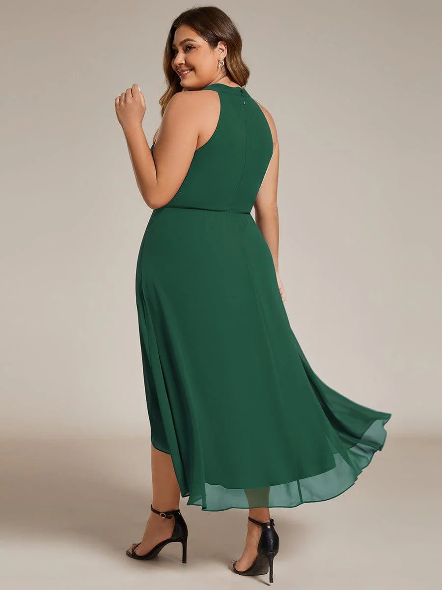 ever POSIE|Midi A Line Sleeveless Halter Neck Wedding Guest Dress in Chiffon - Image 25