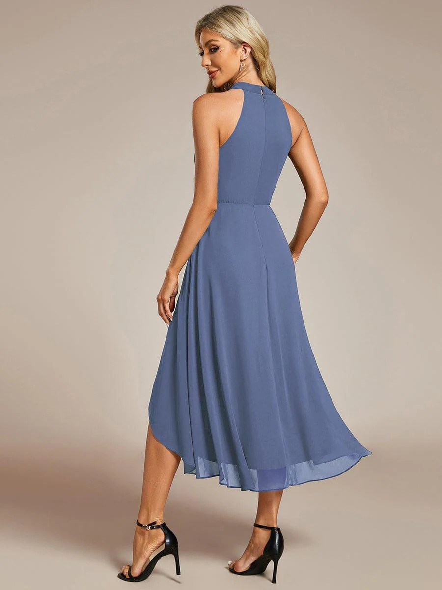 ever POSIE|Midi A Line Sleeveless Halter Neck Wedding Guest Dress in Chiffon - Image 82
