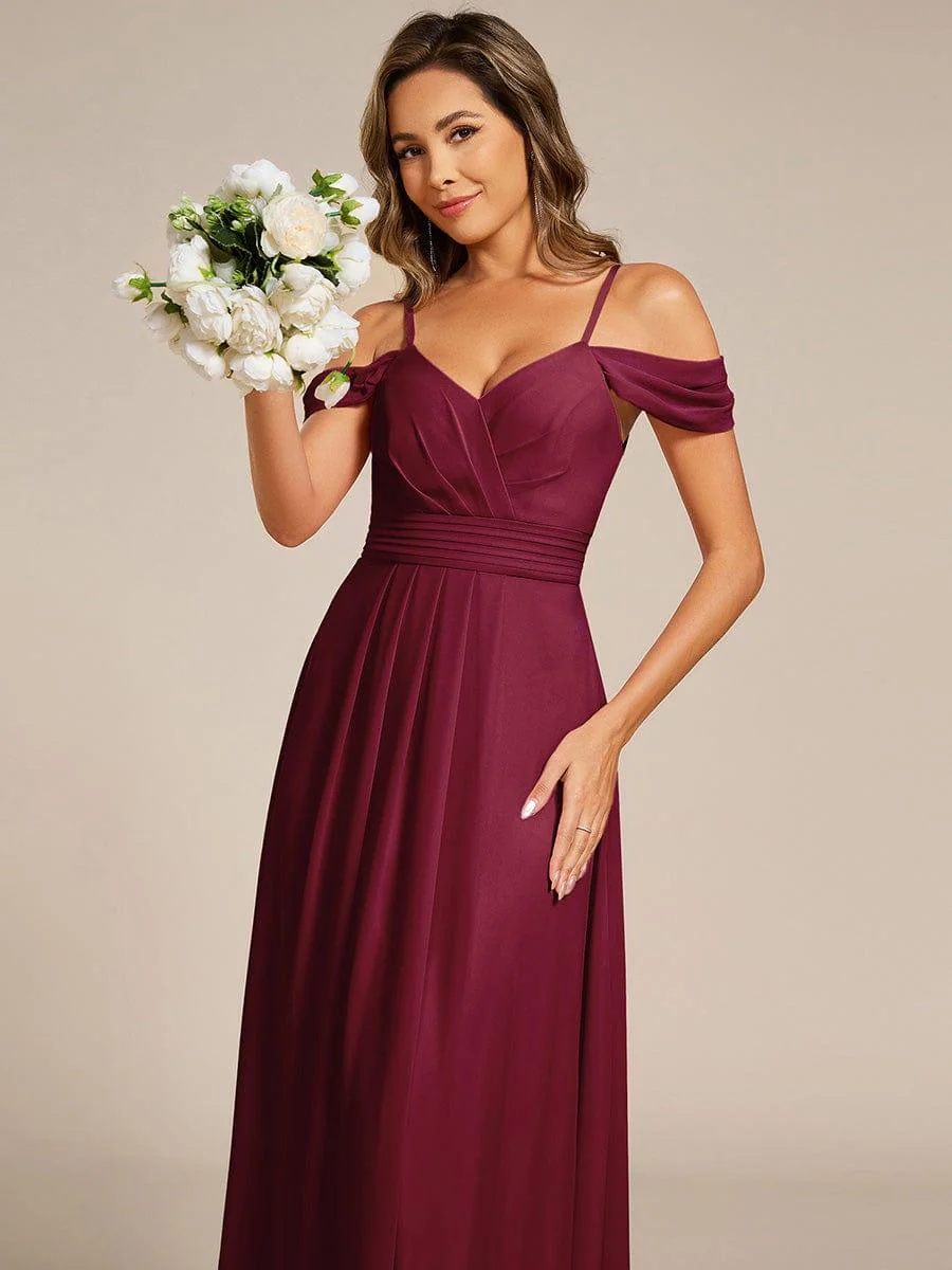ever LIANNE|Multiway A-Line Off the Shoulder Chiffon Maxi Bridesmaid Dress - Image 23