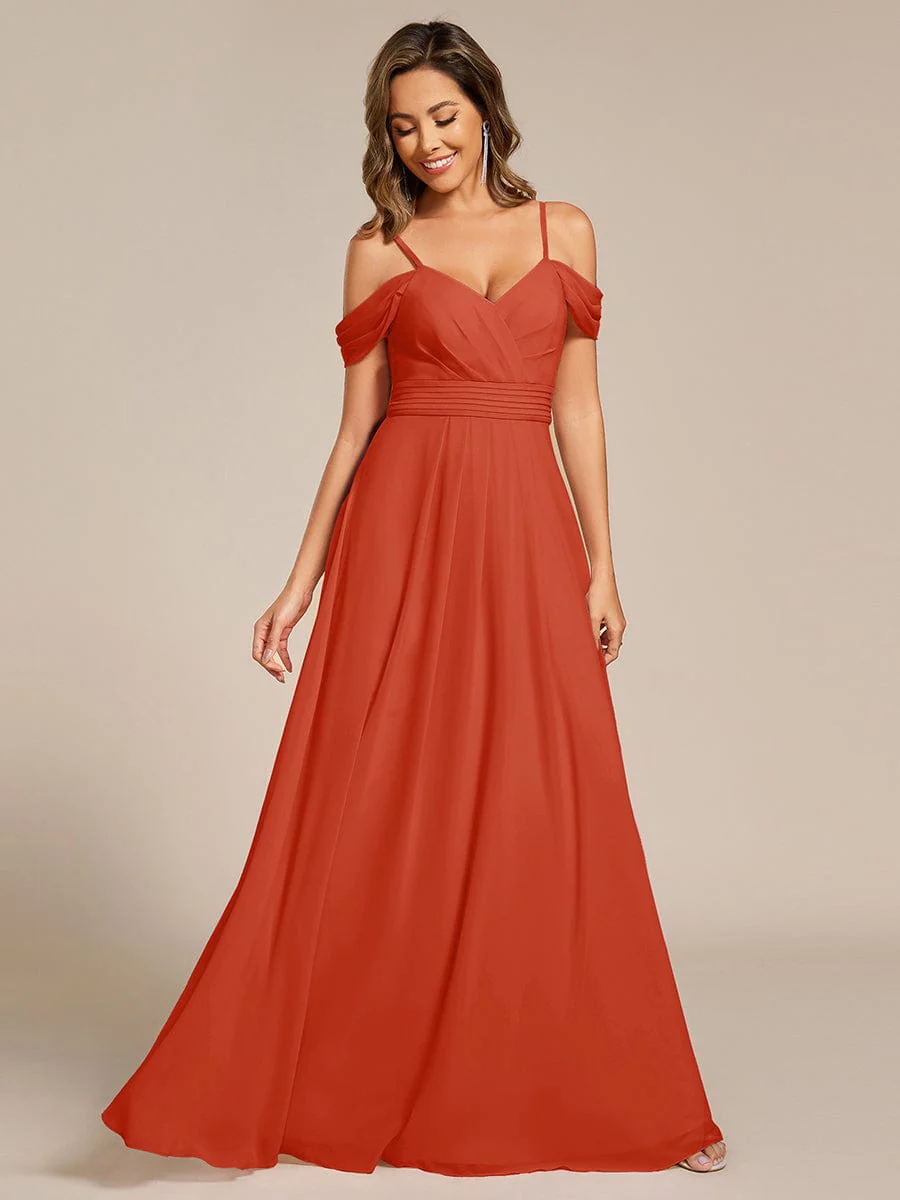 ever LIANNE|Multiway A-Line Off the Shoulder Chiffon Maxi Bridesmaid Dress - Image 31