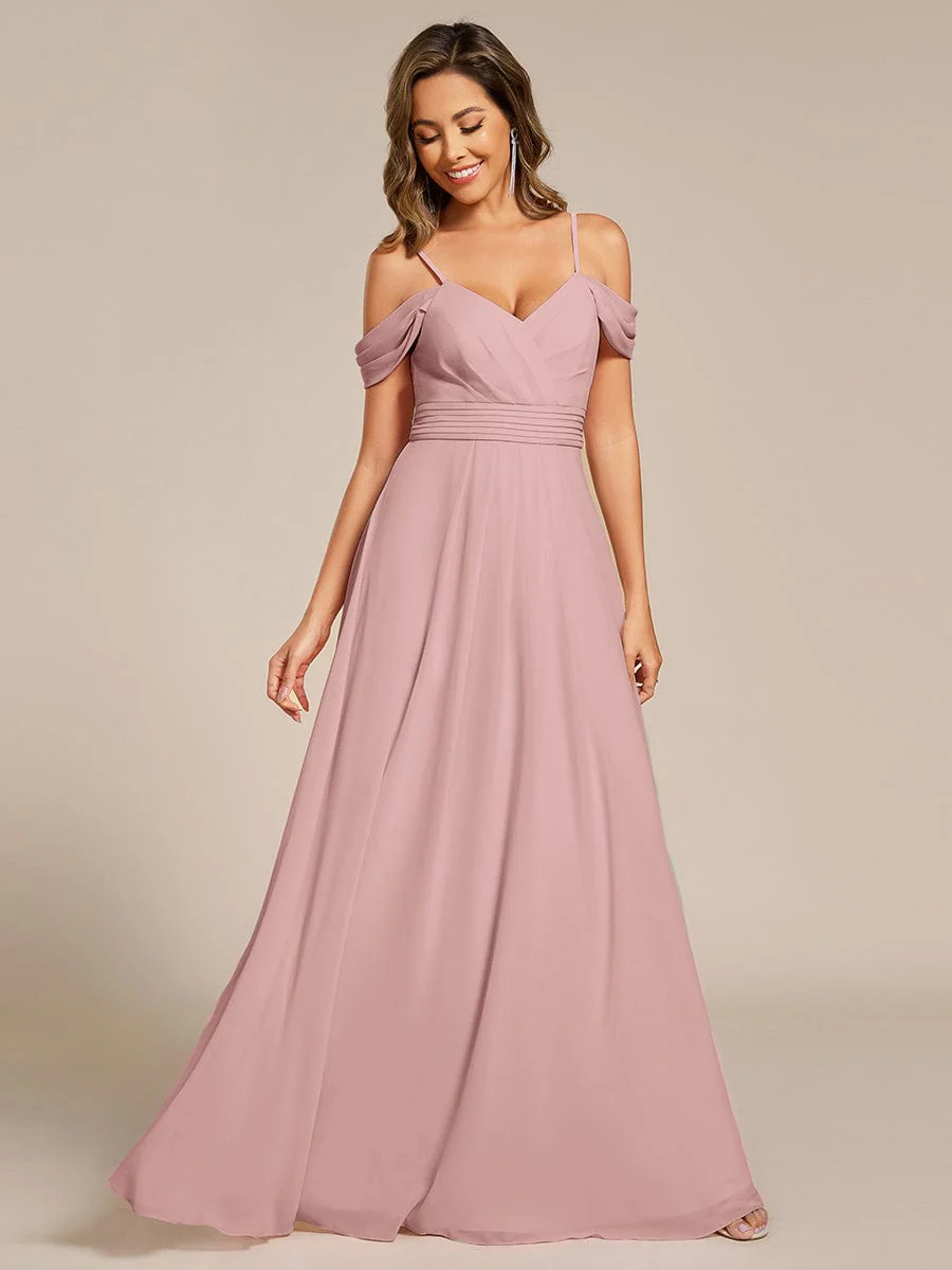 ever LIANNE|Multiway A-Line Off the Shoulder Chiffon Maxi Bridesmaid Dress - Image 37