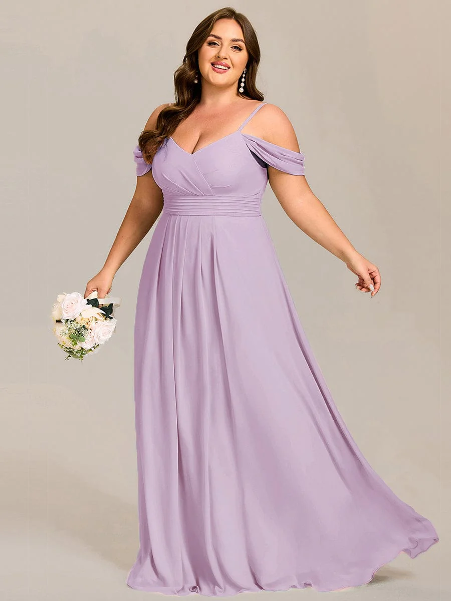 ever LIANNE|Multiway A-Line Off the Shoulder Chiffon Maxi Bridesmaid Dress - Image 58