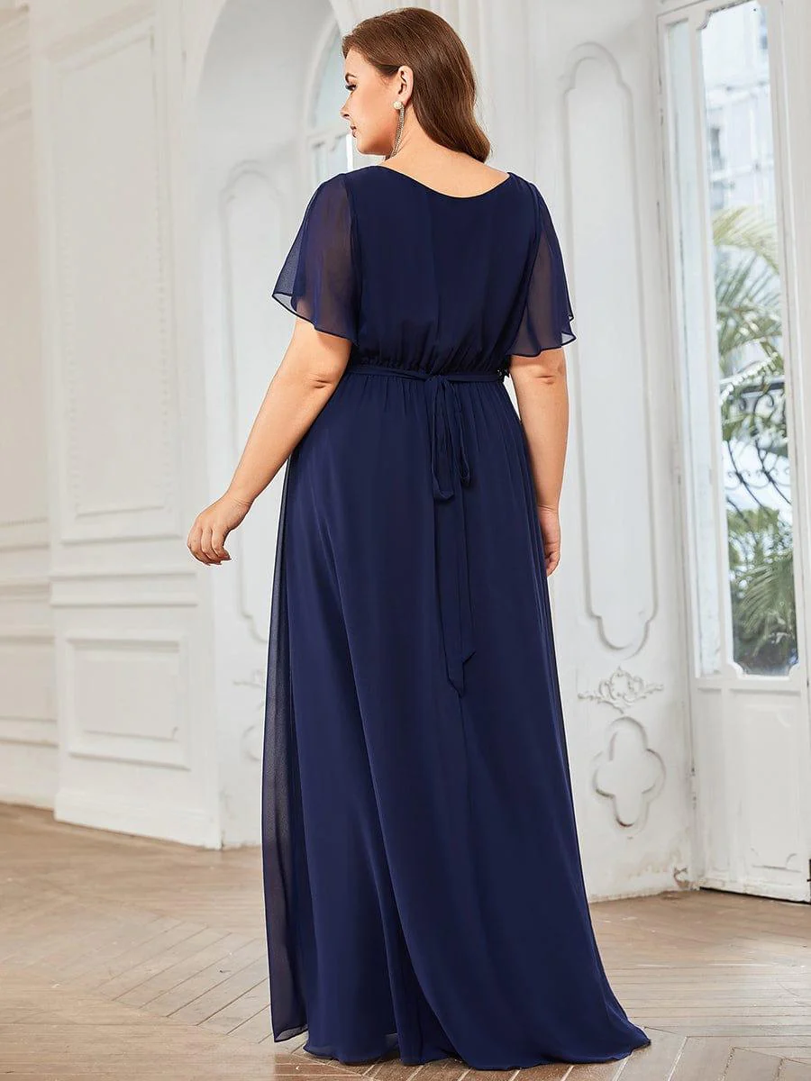 Navy Chiffon Bridesmaid Dresses - Image 42