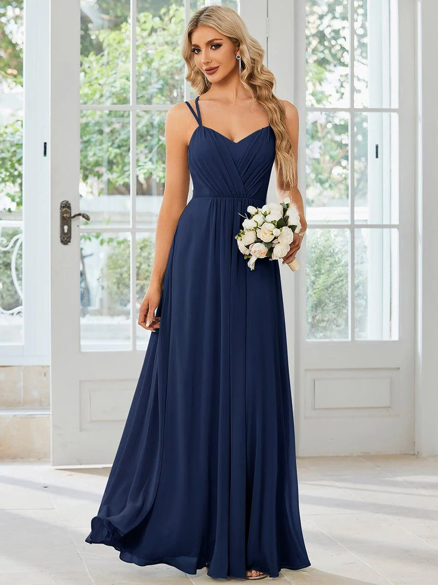 Navy Chiffon Bridesmaid Dresses - Image 66