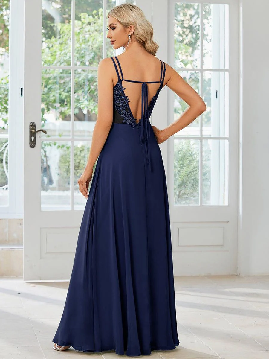 Navy Chiffon Bridesmaid Dresses - Image 67