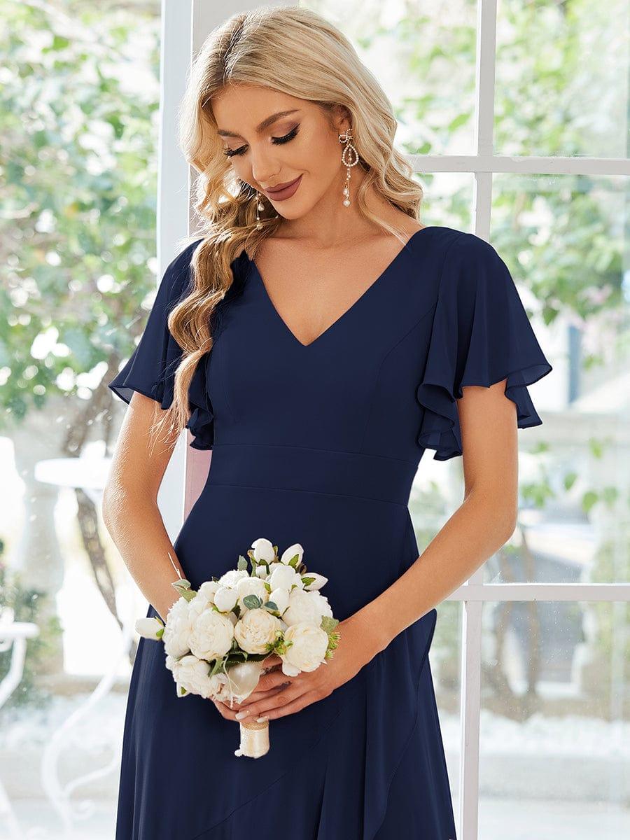 Navy Chiffon Bridesmaid Dresses - Image 79